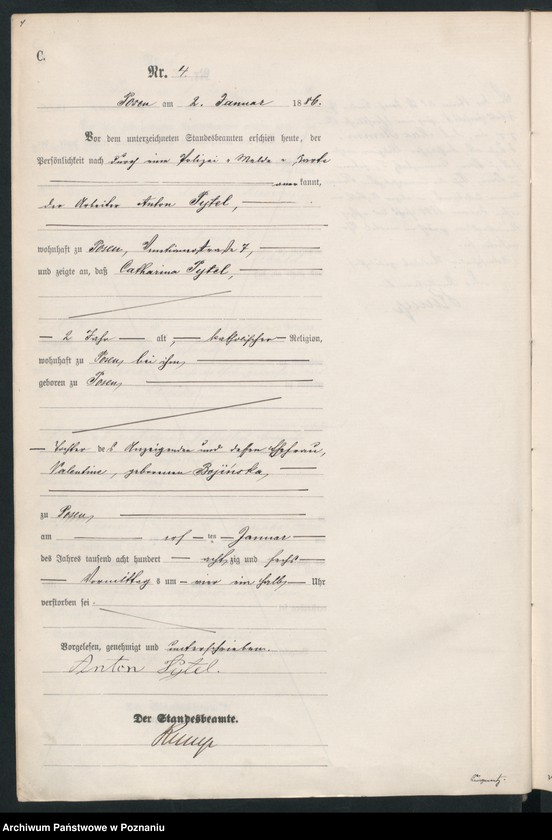 Obraz 7 z jednostki "Księga zgonów t. I"