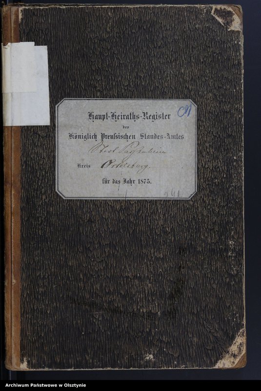 image.from.unit.number "Haupt-Heiraths-Register Nr 1 - 20"