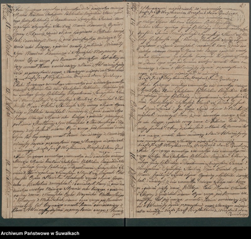 Obraz 5 z jednostki "Akta Zeyscia Gminy Kaletnickiey, od 1-go dnia Stycznia Roku 1817 do ostatniego Grudnia tegoż Roku"