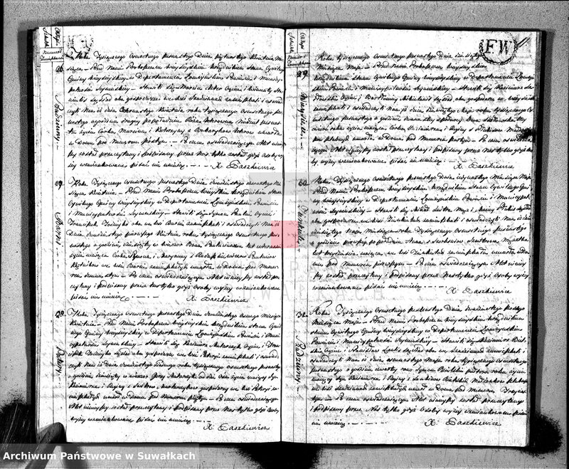 image.from.unit.number "Akta umarłych gminy wieysieyskiey, powiatu seyneńskiego w departamencie łomżyńskim od 1-go stycznia 1816 roku"