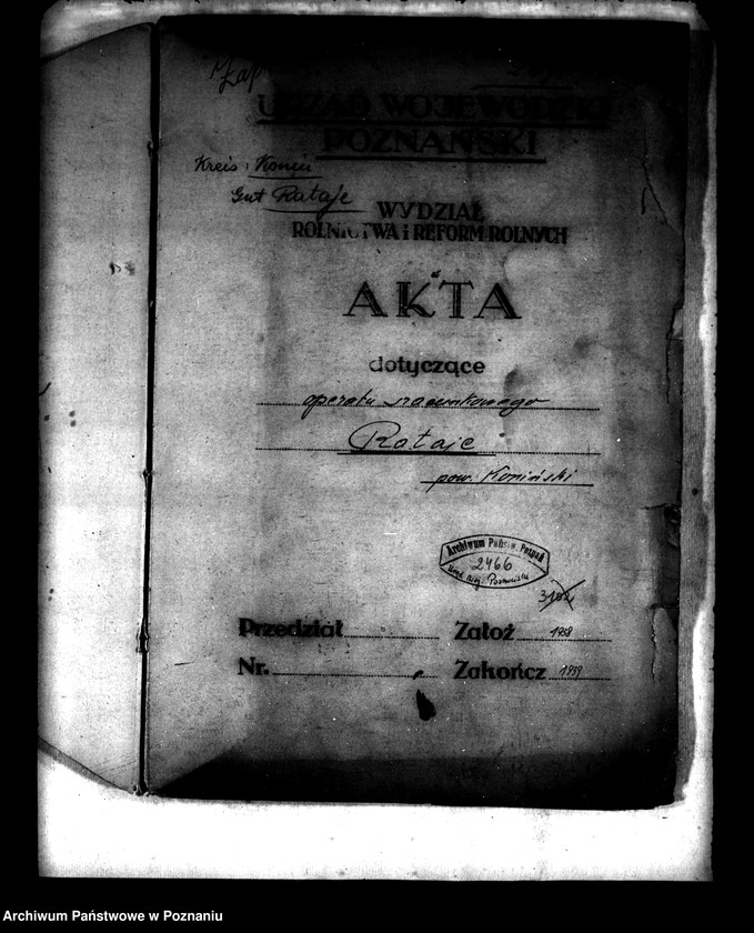 Obraz 4 z jednostki "Operat szacunkowy parcelowanego majątku Rataje powiatu konińskiego"