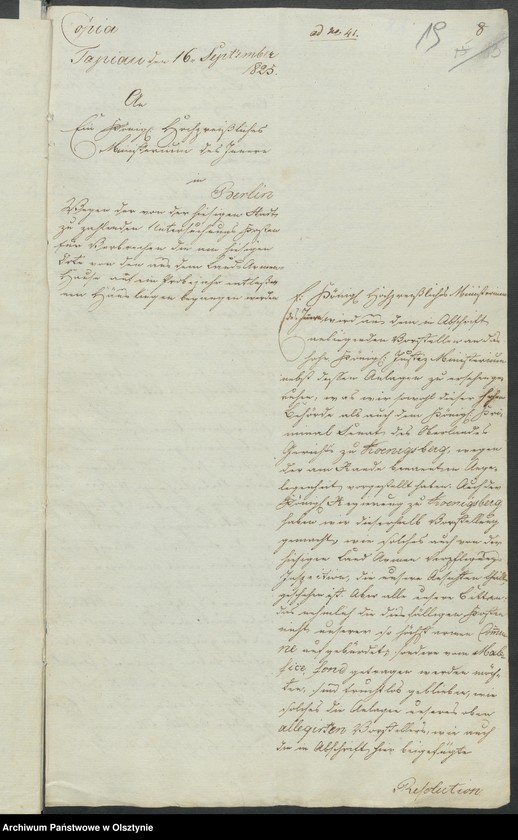 image.from.unit.number "Acta Specialia des 2t [ten] Lantages der Provinzial Stände des Königreich Preußen. Die Begutachtung des Ausschußes über mehrere in Antrag gebrachten juridischen Gegenstände, u [und] Gesezzes Entwürfe. Der Beschluß des Lnatges u [und] die hierüber gefertigte Denkschrift"