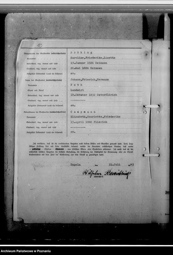 Obraz 14 z jednostki "Kreienbrink, Wilhelm - komisarz obwodowy"