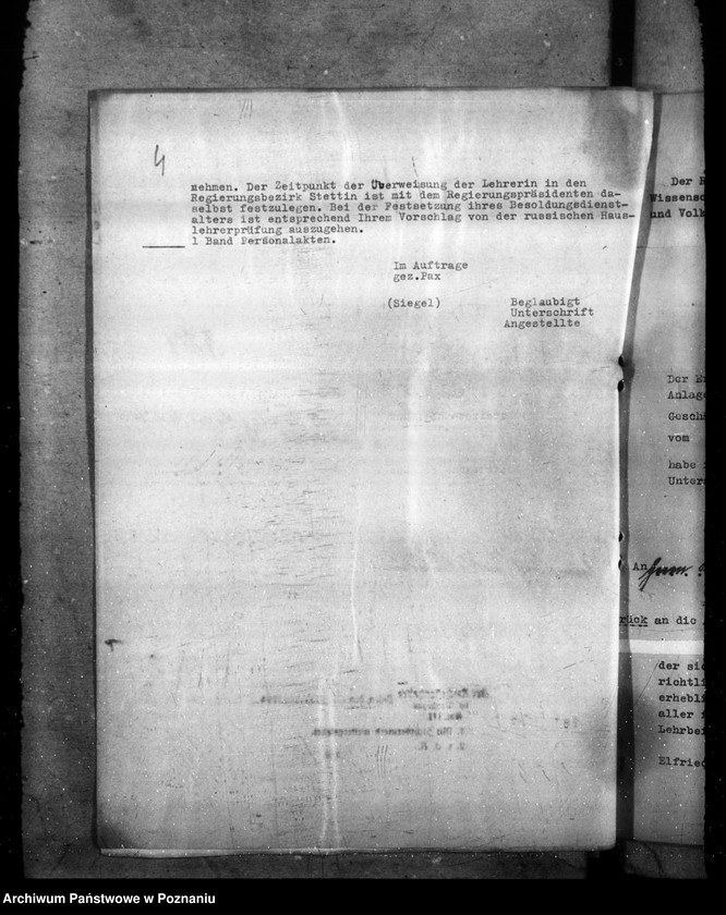 Obraz 8 z jednostki "Abordnung, Versetzung und Aufhebung der Abordnung der Lehrer"