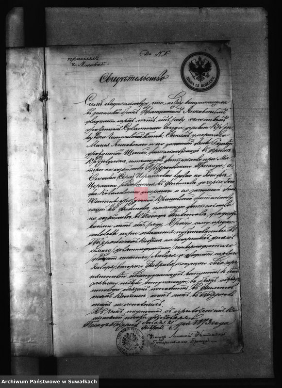 Obraz 5 z jednostki "Kniga s dokumentami Filipovskago Rimsko Katoličeskago Prichoda v 1873 godu"