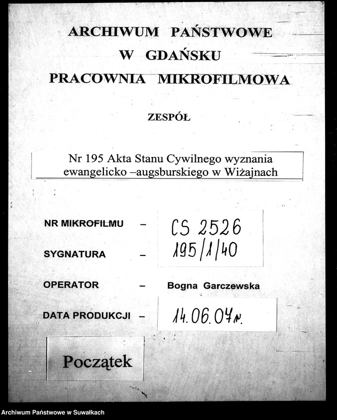 Obraz 1 z jednostki "Duplikat Aktov Graždanskogo Sostojanija o Rodivšichsja, Brakosočetavšichsja i Umeršich Vižajnskogo Evangeličesko-Ljuteranskogo Prichoda za 1891 god"