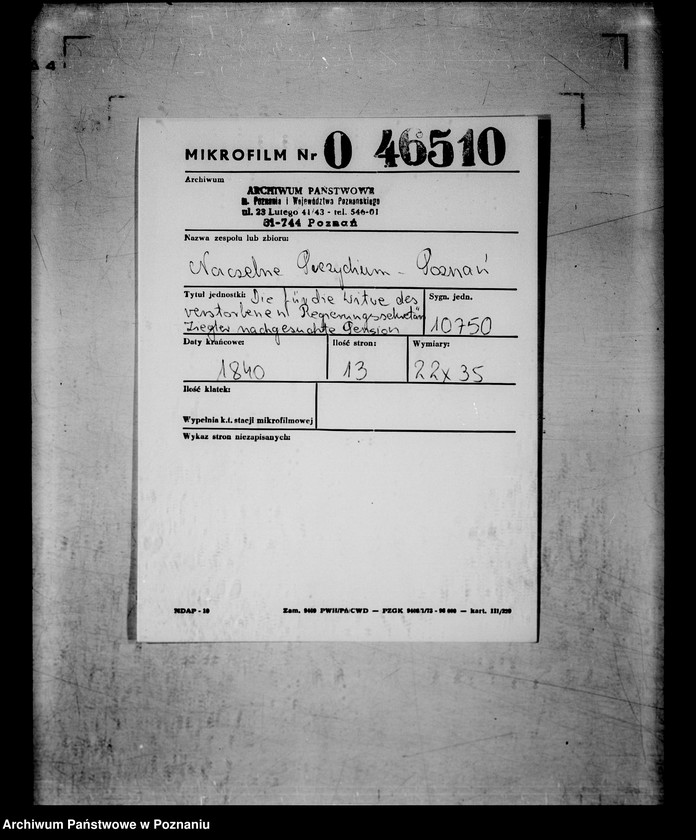 Obraz 3 z jednostki "Die für die Witwe des verstorbenen Regierungssekrätars Ziegler nachgesuchte Pension oder fortdauernde Unterstützung."