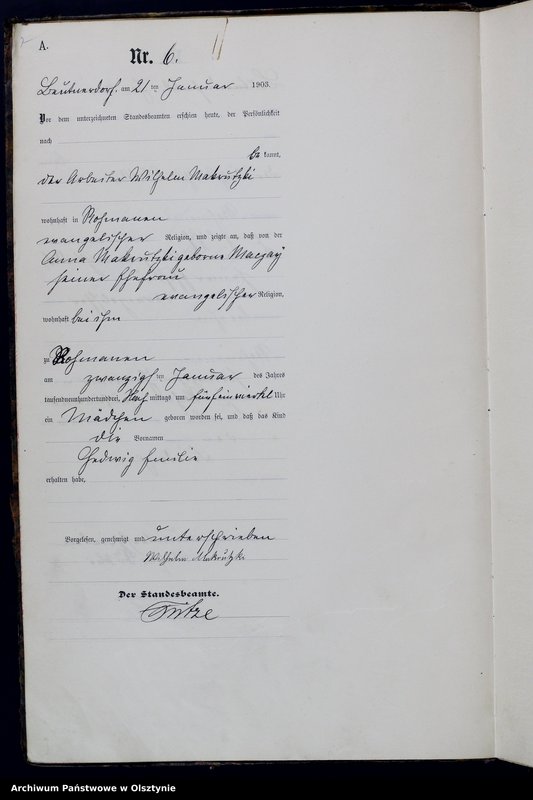 image.from.unit.number "Geburts-Haupt-Register Nr 1 - 190"