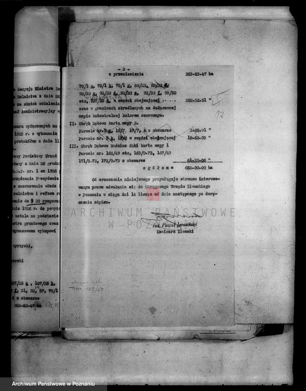 Obraz 18 z jednostki "Oszacowanie gruntów wykupionych przymusowo z nieruchomości ziemskiej Dębowo powiatu wyrzyskiego"