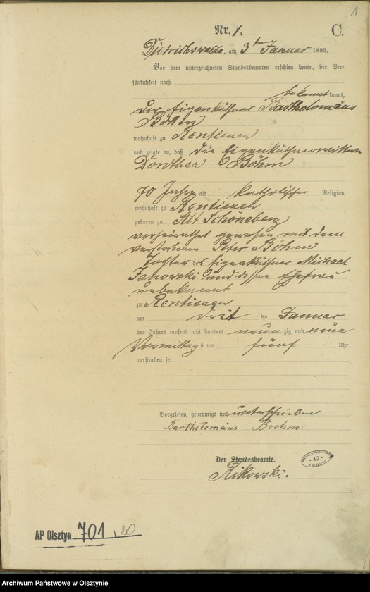 image.from.unit.number "Sterbe-Haupt-Register Nr 1 - 61"