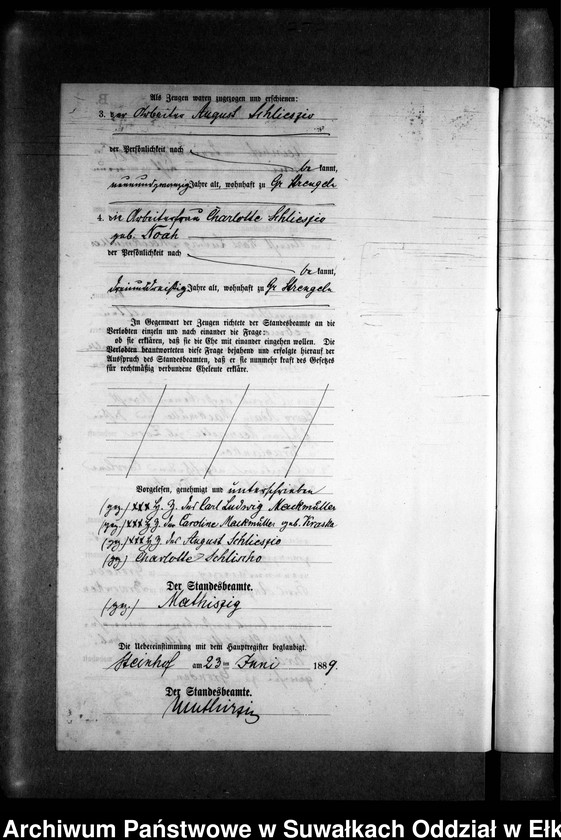 image.from.unit.number "Heiraths-Neben-Register des Preussischen Standes-Amtes Gr. Strengeln Kreis Angerburg"