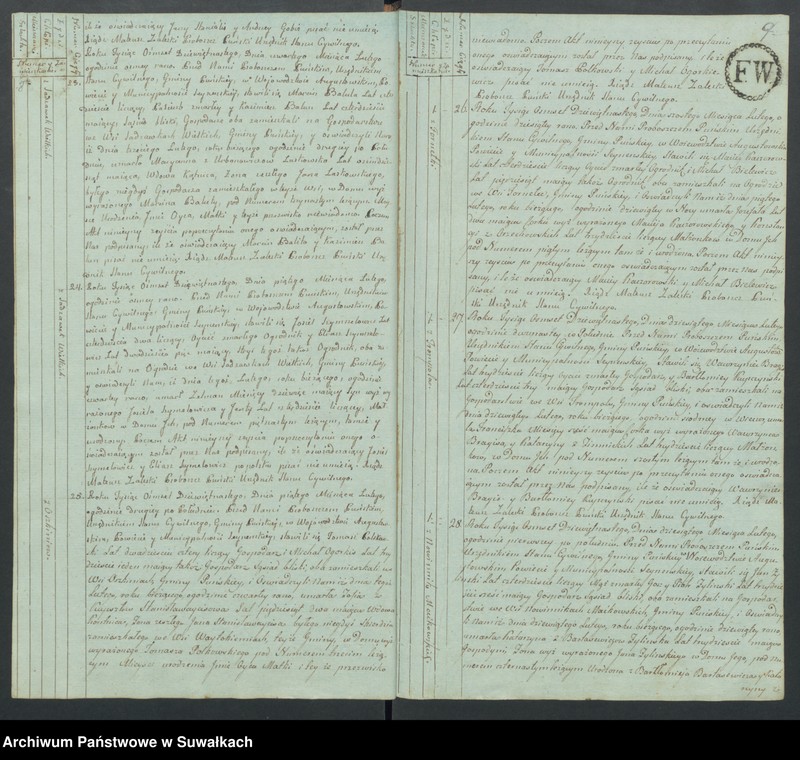 image.from.unit.number "Akta Zeszłych Gminy Puńskiey Od Dnia 1 Stycznia Do Dnia Ostatniego Grudnia 1819 Roku."