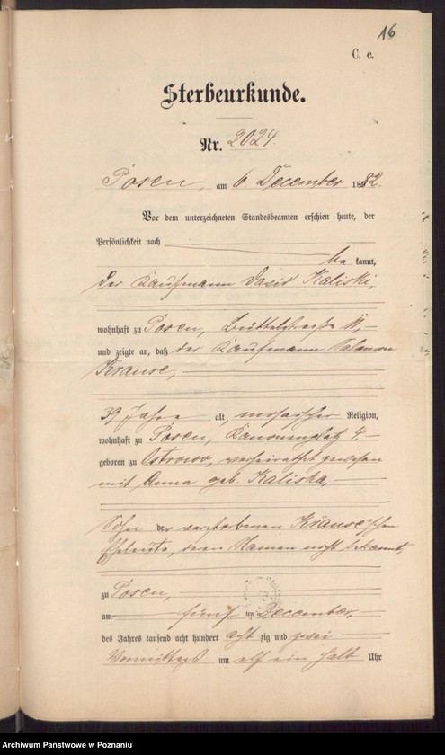 Obraz 18 z jednostki "Die von den Verlobten beigebrachten Urkunden zur Eheschliessung pro 1897"