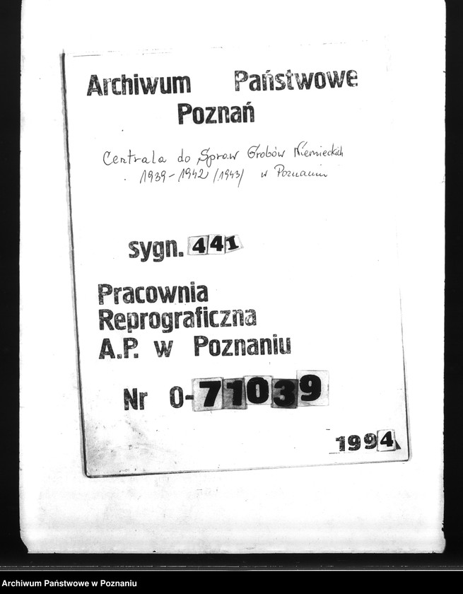 Obraz 9 z jednostki "Wykazy miejscowych Niemców, którzy zginęli w 1939 roku. Kreis Wielun"
