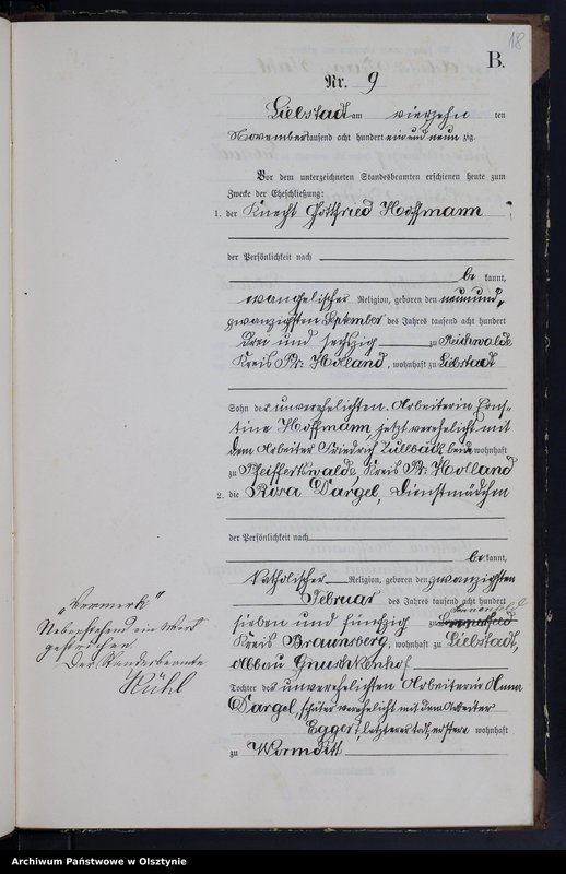 image.from.unit.number "Heiraths-Neben-Register Nr 1 - 14"