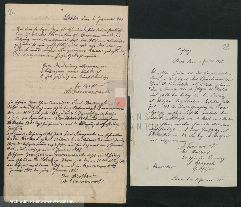 Obraz 13 z jednostki "Protokollbuch für die Schneiderinnung zu Lissa"