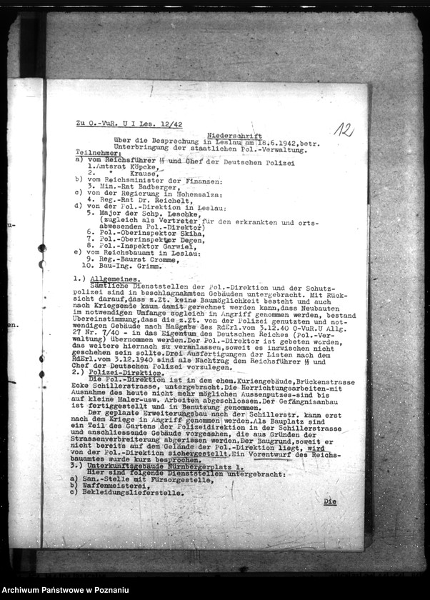 Obraz 18 z jednostki "Polizeikaserne in Leslau. Wohungen für Polizeiangehörigen in Leslau. Polizeigefängnis in Leslau"