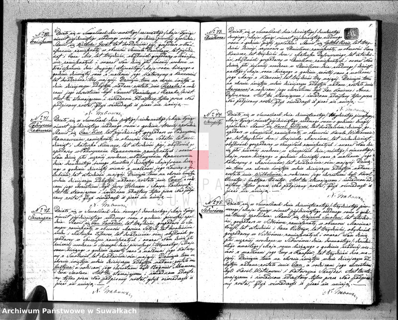 image.from.unit.number "Duplikat Akt Urodzonych, Zaślubionych i Zeszłych Parafij Ewangelicko-Augsburgskiej Suwałki za rok 1857"