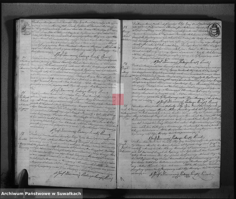 Obraz 15 z jednostki "Księga duplikat urodzonych, zaślubionych i umarłych parafii katolickiej Puńsk na rok 1850"