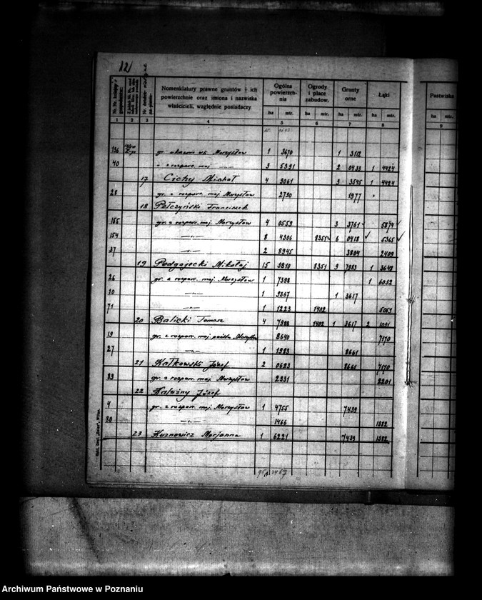 Obraz 16 z jednostki "/Rejestr pomiarowy wsi Morzysław powiatu konińskiego"