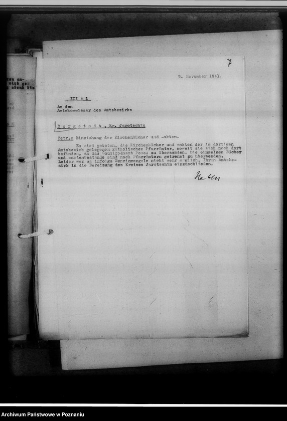 Obraz 11 z jednostki "Einziehungsprotokolle [ksiąg kościelnych] Kreis Jarotschin [powiat jarociński]"