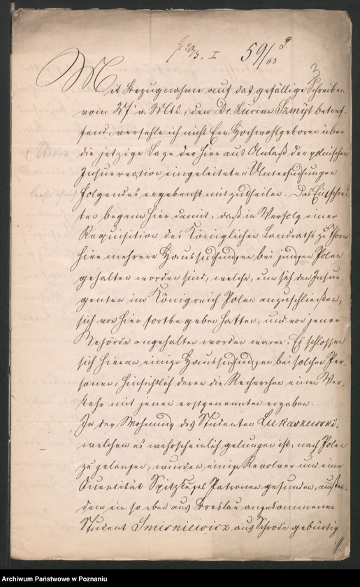Obraz 9 z jednostki "A. betr. den österreichischen Untertan Nowina von Smaglowski, den Wladislaus Smisniewicz, Student aus Schroda, den Ludwik von Smoleński, Gutsbesitzer aus Plock"