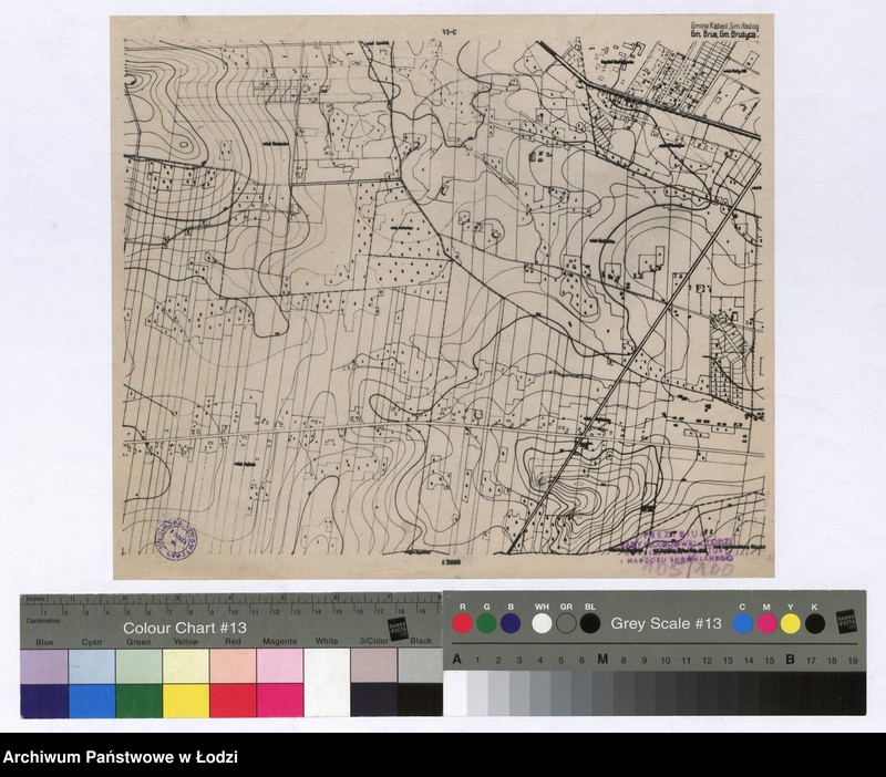 Obraz 1 z jednostki "Matryce zmniejszenia i fotograficznego planu miasta Łodzi i okolic 1:5000 na 1:10000. Sekcja VI C"