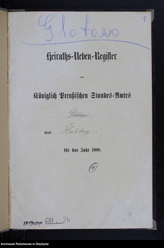 image.from.unit.number "Heiraths-Neben-Register Nr 1 - 14"
