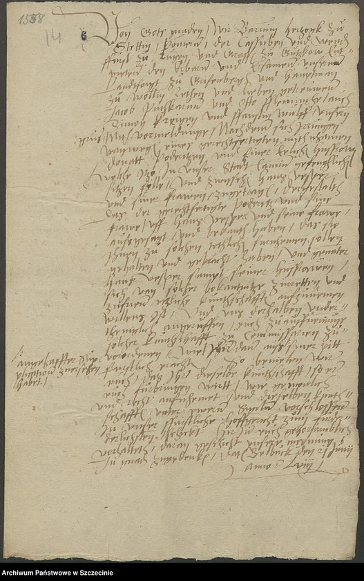 image.from.unit.number "Hans Vesper und Ehefrau contra Donat Pedentz und Ehefrau in po einer Bürgschaft."