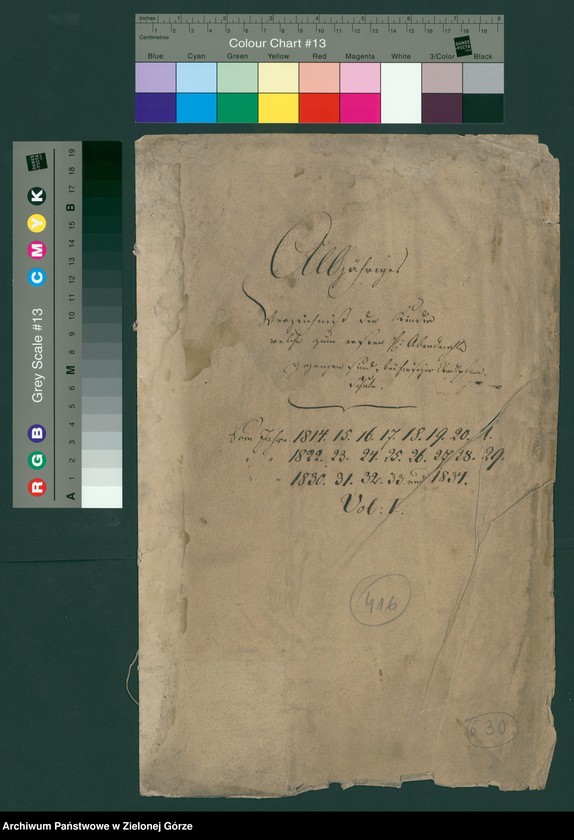 image.from.unit.number "Alljähriges Verzeichniß der Kinder, welche zum ersten Hl. Abendmahle gegengen sind, bei hiesieger Stadtpfarrkirche [Wykaz dzieci mających przystąpić do pierszej komunii św. w parafii p. w. św. Mikołaja w Głogowie]"