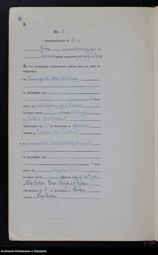 image.from.unit.number "Heirats-Neben-Register Nr 1 - 6 [ Księga małżeństw - wtóropis ]"
