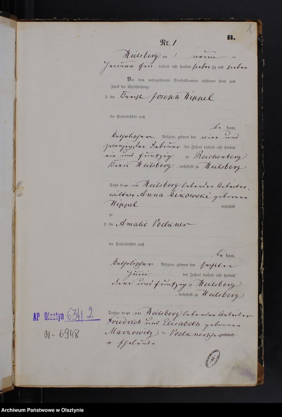 image.from.unit.number "Heiraths-Haupt-Register Nr 1 - 39"