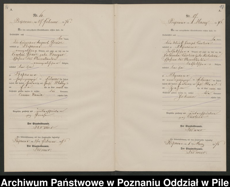 Obraz 11 z jednostki "Księga urodzeń"