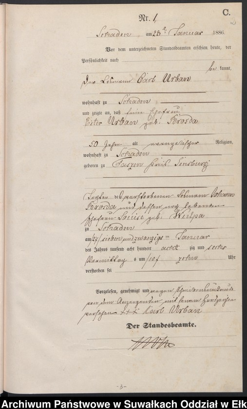 image.from.unit.number "Sterbe-Haupt-Register des Königlich Preussischen Standes-Amtes Schaden Kreis Sensburg"