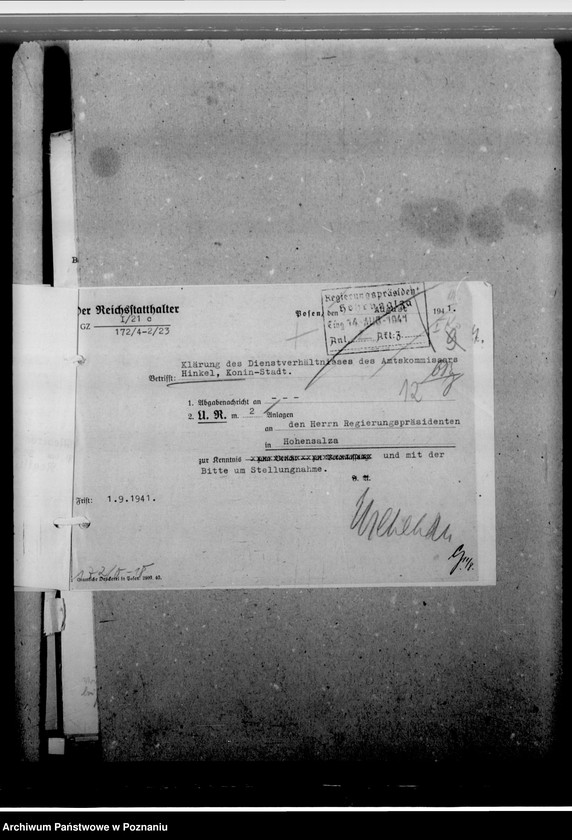 Obraz 16 z jednostki "Hinkel, Philipp, Amtskommisar, Konin"