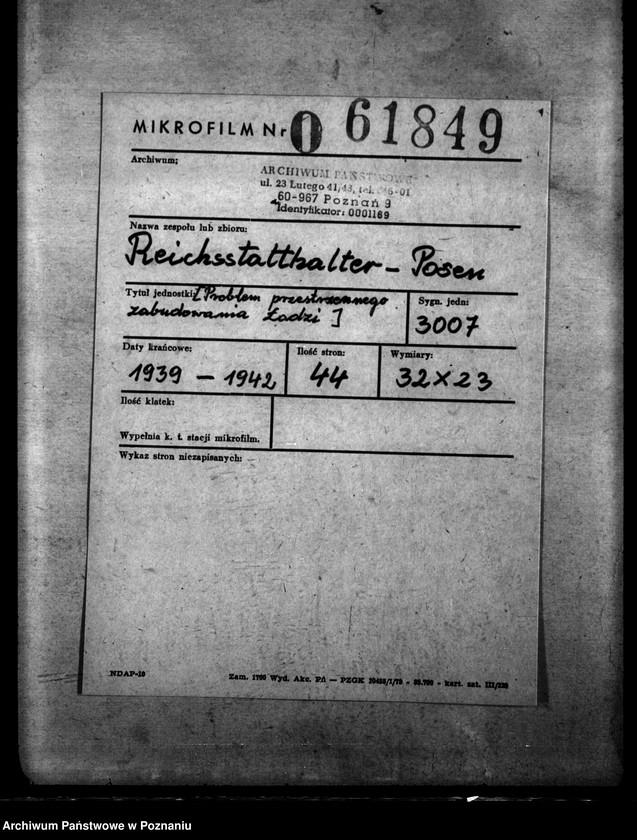 Obraz 1 z jednostki "Problem przestrzennego zabudowania Łodzi"