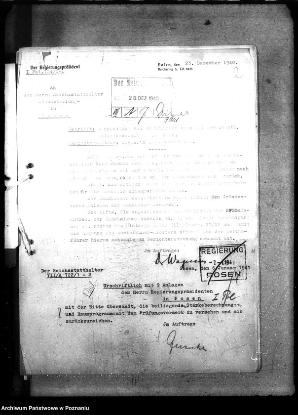 Obraz 6 z jednostki "Einrichtung von Wohlfahrtsräumen bei der staatlichen Polizeiverwaltung in Posen"