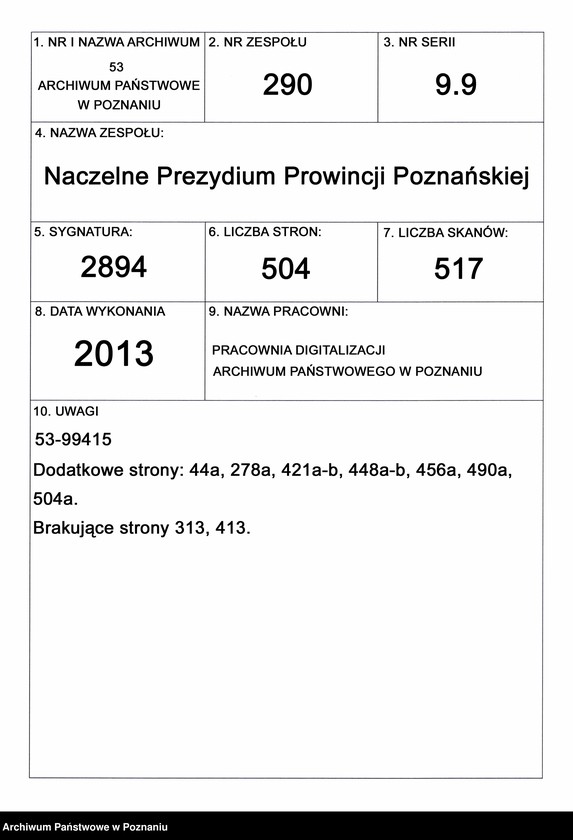 Obraz 1 z jednostki "Der wiederholte Versuch der polnischen Emigration eine neue revolutionäre Organisation in den ehemaligen polnischen Landesteilen zu bewirken."