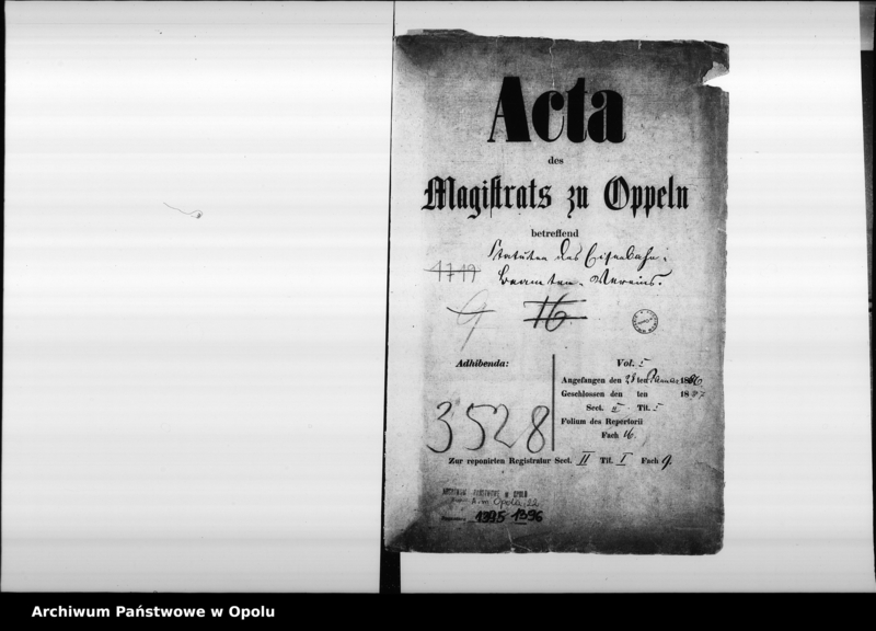 Obraz 4 z jednostki "Acta des Magistrats zu Oppeln betreffend Statuten des Eisenbahn - Beamten-Vereins Vol. I"