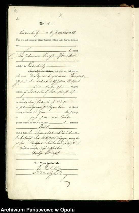 image.from.unit.number "Geburts-Register (Haupt-Register) 1903 (Głubczyce)"