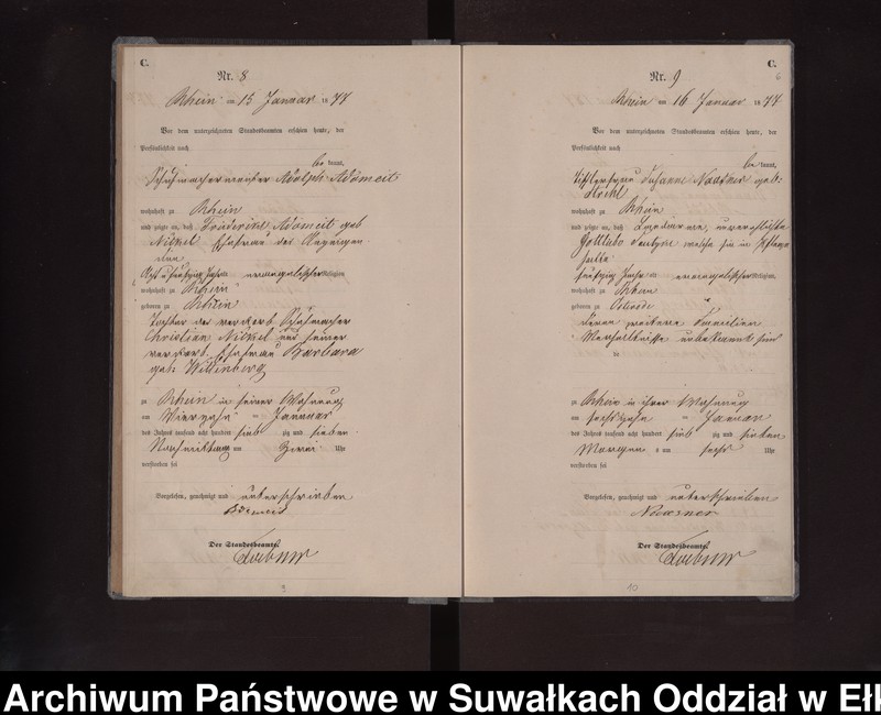image.from.unit.number "Sterbe-Haupt-Register des Preussischen Standes-Amtes Rhein Kreis Loetzen"