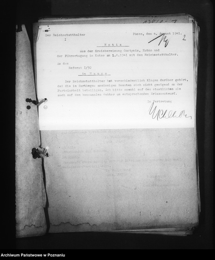 Obraz 6 z jednostki "Überprüfung und Erfassung der Angestelten. Polnische Angestellten des Reichsarchivs und im Referat der Statistik"