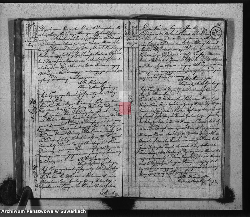 image.from.unit.number "Księga do zapisywania aktów cywilnych zejścia gminy wiżajńskiey, departamentu łomżyńskiego, powiatu kalwaryjskiego"