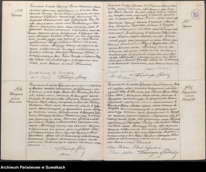 image.from.unit.number "Dublikat aktov o rodivšichsja, brakosočetavšichsja i umieršich evangeličesko-augsburgskago prichoda w gov. Suvalkach na 1913 god"