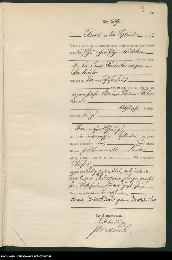 Obraz 12 z jednostki "Księga miejscowa urodzeń t. VI"