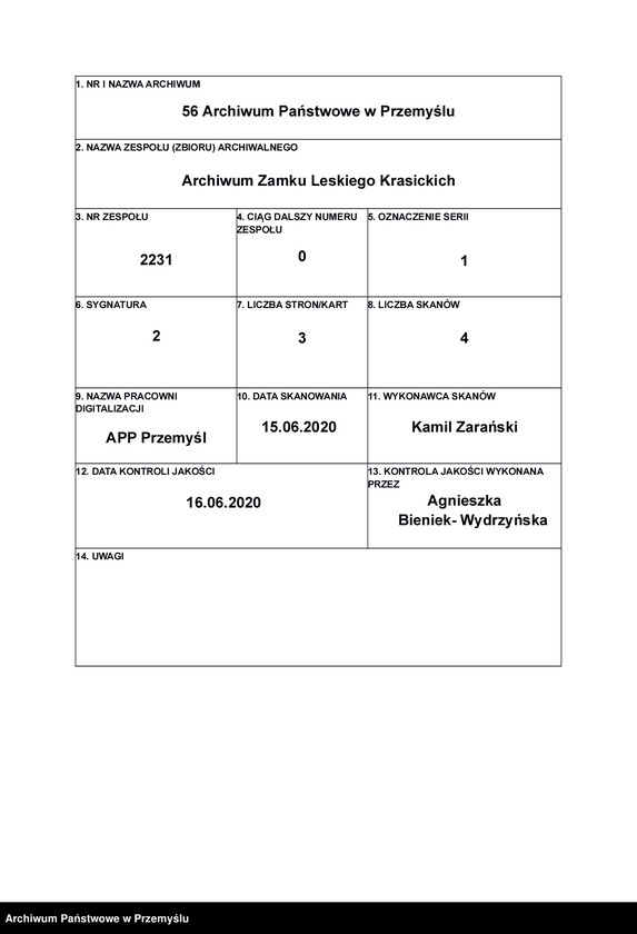 Obraz 1 z jednostki "Index der geborenen izraelitischen in Radymno"