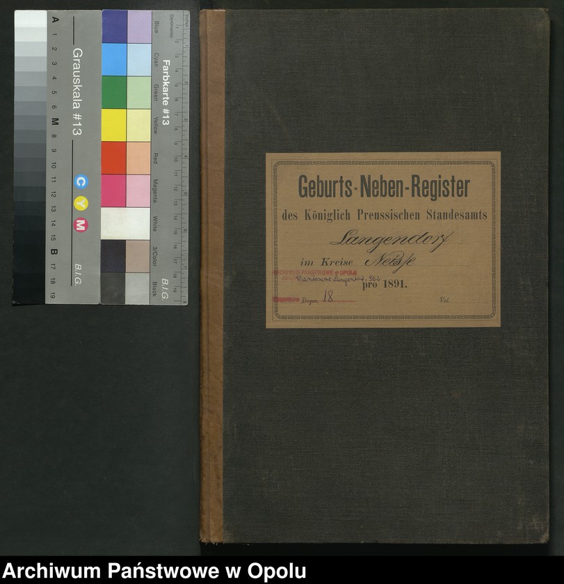 Obraz 3 z jednostki "Geburts-Neben-Register des Standesamts Langendorf pro 1891"