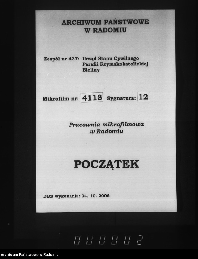 image.from.unit.number "[Duplikat akt urodzonych, zaślubionych i zmarłych parafii Bieliny za 1879 r.]"