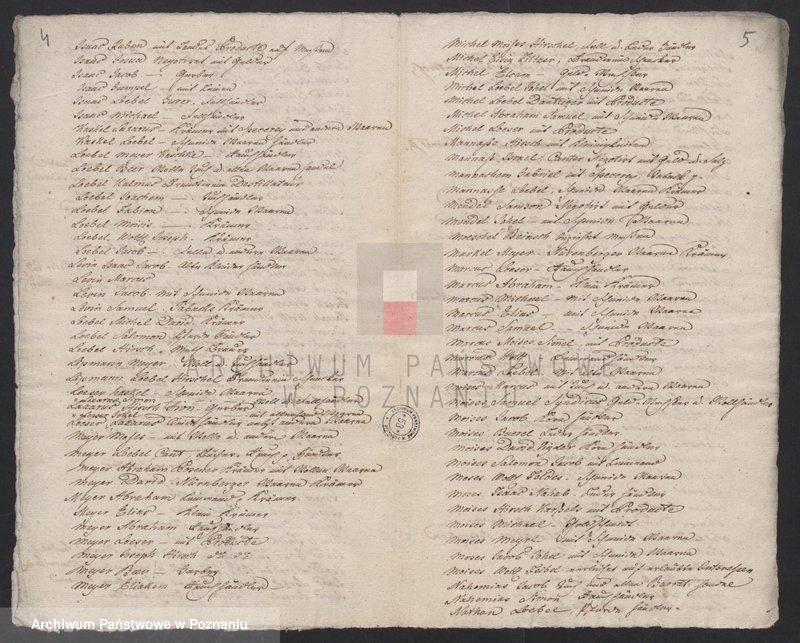 Obraz 4 z jednostki "Register der jüdischen Handelslute; język niemiecki"