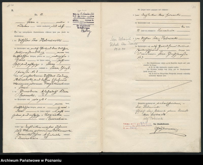 Obraz 13 z jednostki "Księga miejscowa małżeństw [Rejestr główny małżeństw]"